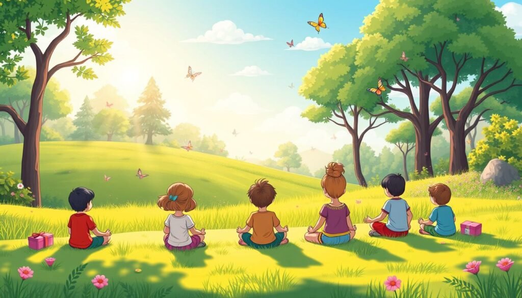 meditation, kids, children, relax